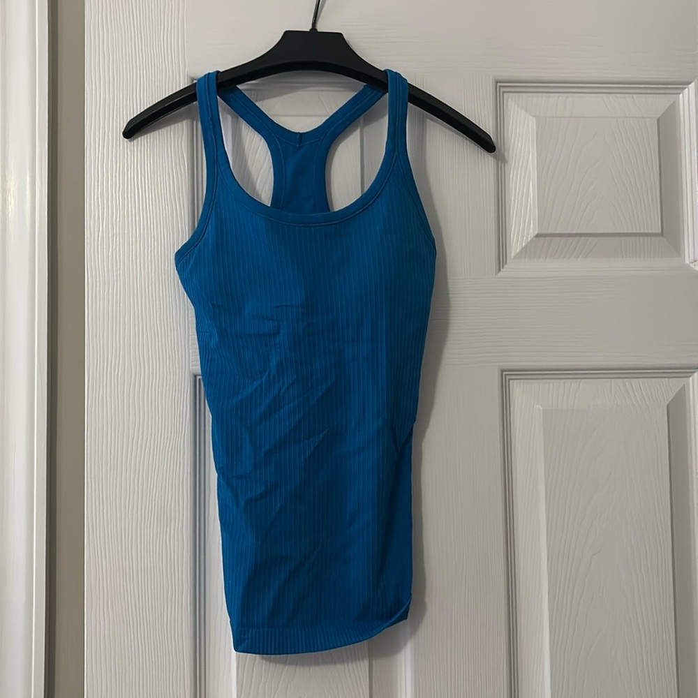Ribbed Blue Lululemon tank top
